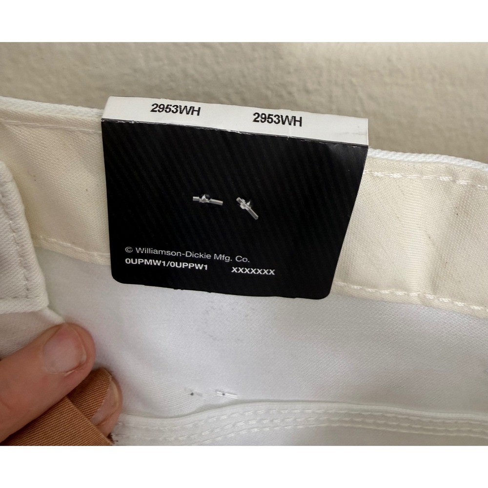 Dickies Men's 38 Painter Utility Pants White Relaxed  Hammer Loops Tool Pockets - Picture 7 of 10